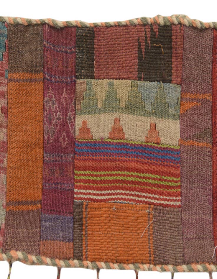Detail image of 1' 9 x 4' 6 Hand Woven Wall Art Wool Rug