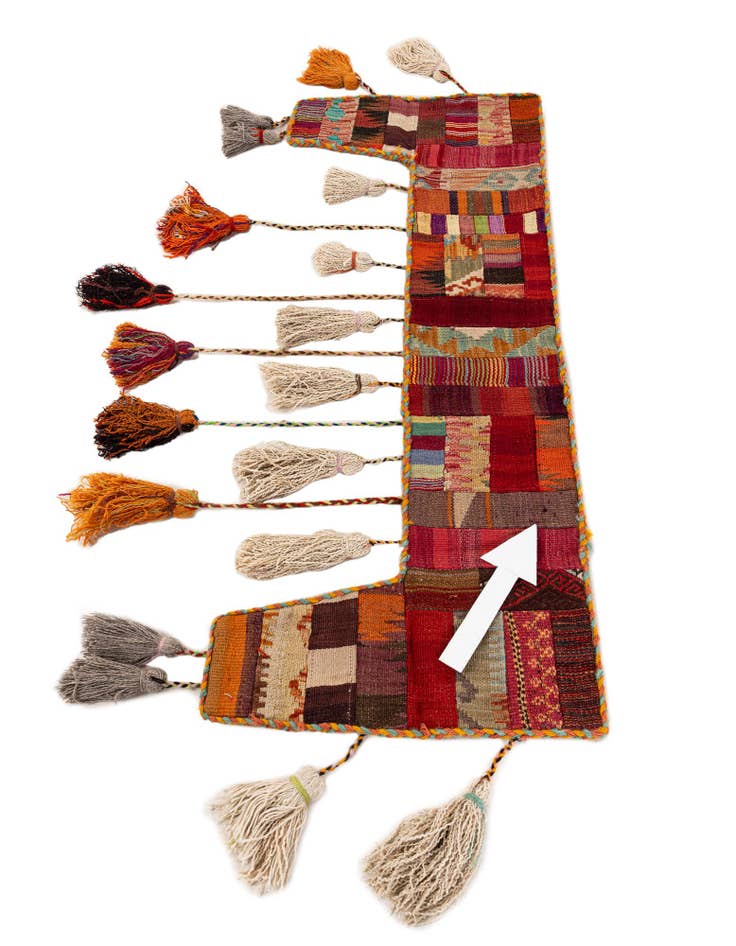 Detail image of  1' 8 x 4' 5  Hand Woven Wall Art Wool Rug