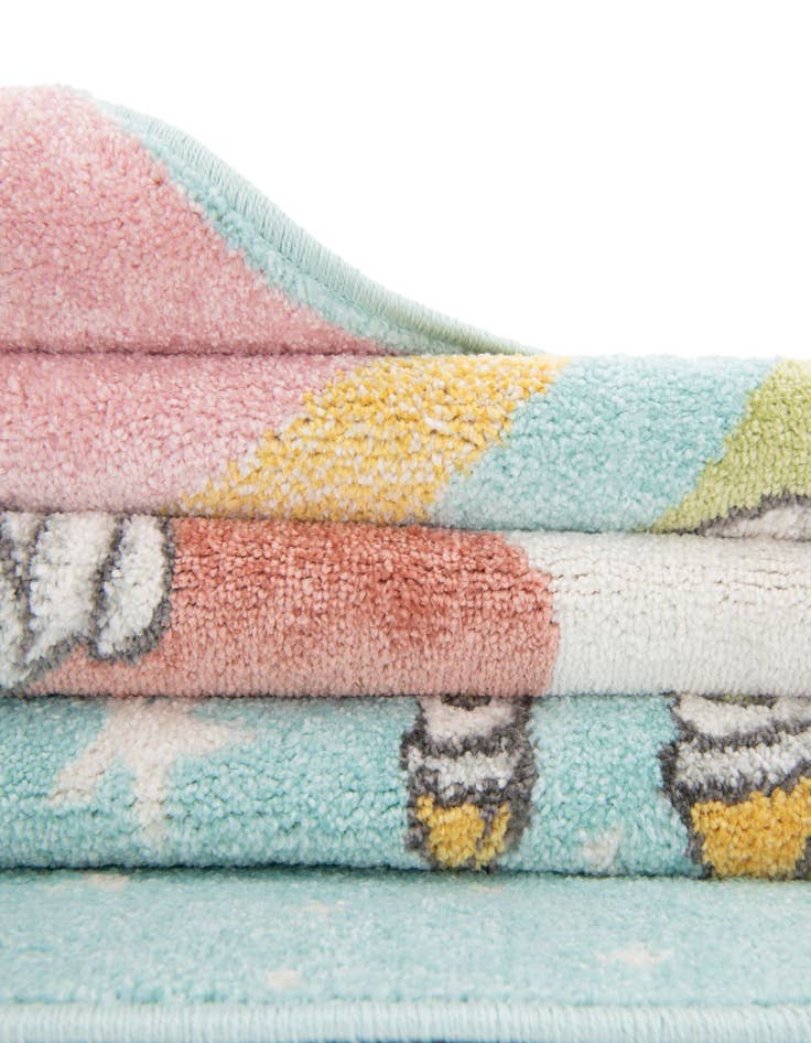 Detail image of  7' 10 x 10' Unicorn Whimsy Kids Rug