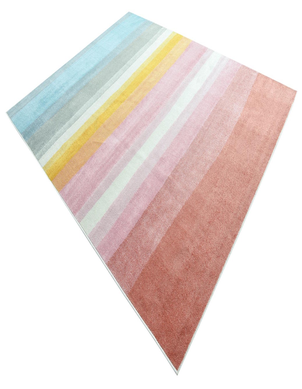 Multicolor 7' 10 x 10' Rainbow Stripes Whimsy Kids Rug | Rugs.com