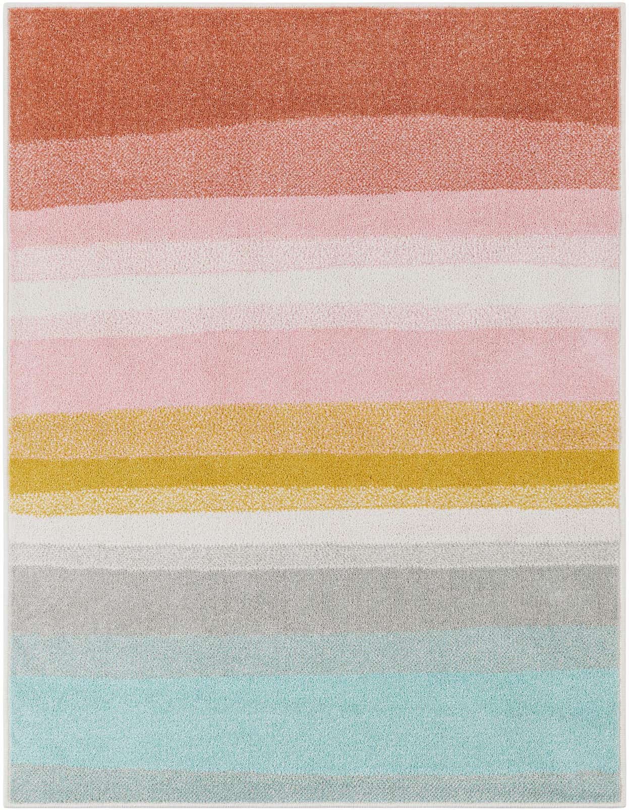 Primary image  3' 3 x 5' 3 Rainbow Stripes Whimsy Kids Rug