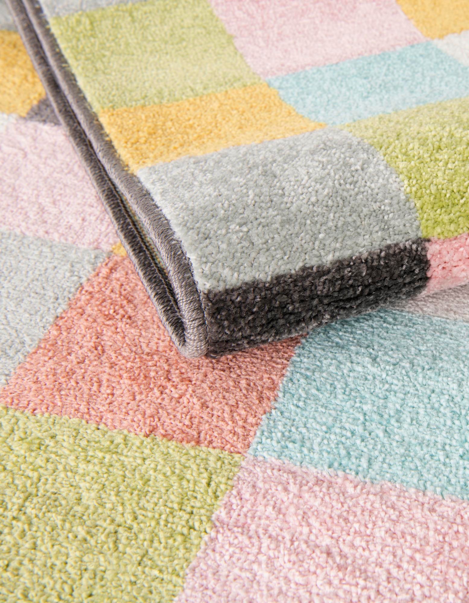 Multicolor 7' 10 x 10' Checkered Whimsy Kids Rug | Rugs.com