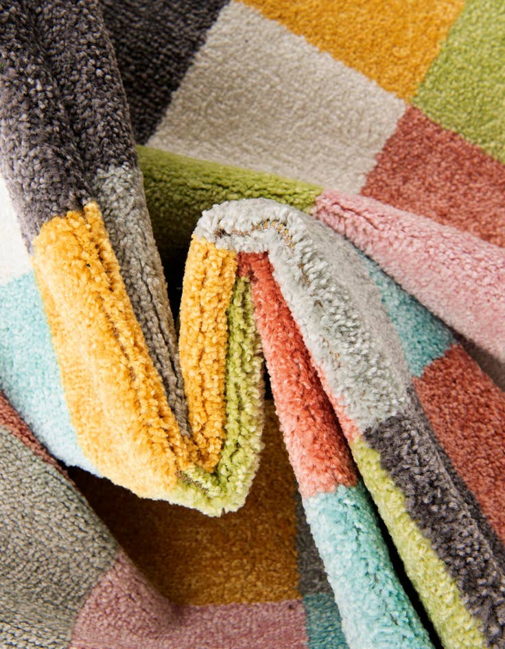 Detail image of  3' 11 x 5' 11 Checkered Whimsy Kids Rug