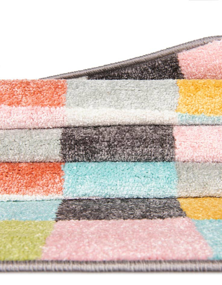 Detail image of  3' 11 x 5' 11 Checkered Whimsy Kids Rug