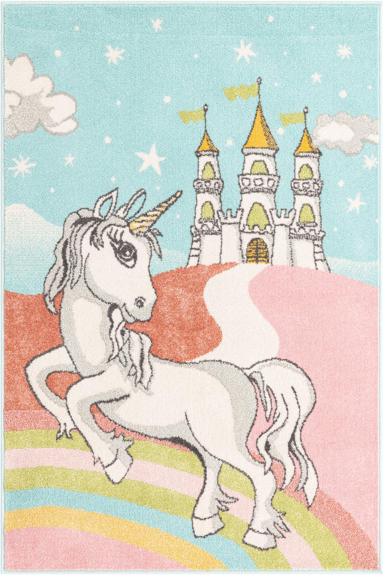  4' x 6' Unicorn Whimsy Kids Rug