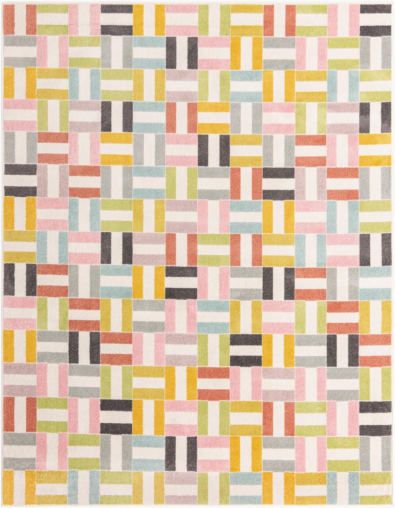 Primary image  7' 10 x 10' Checkered Whimsy Kids Rug