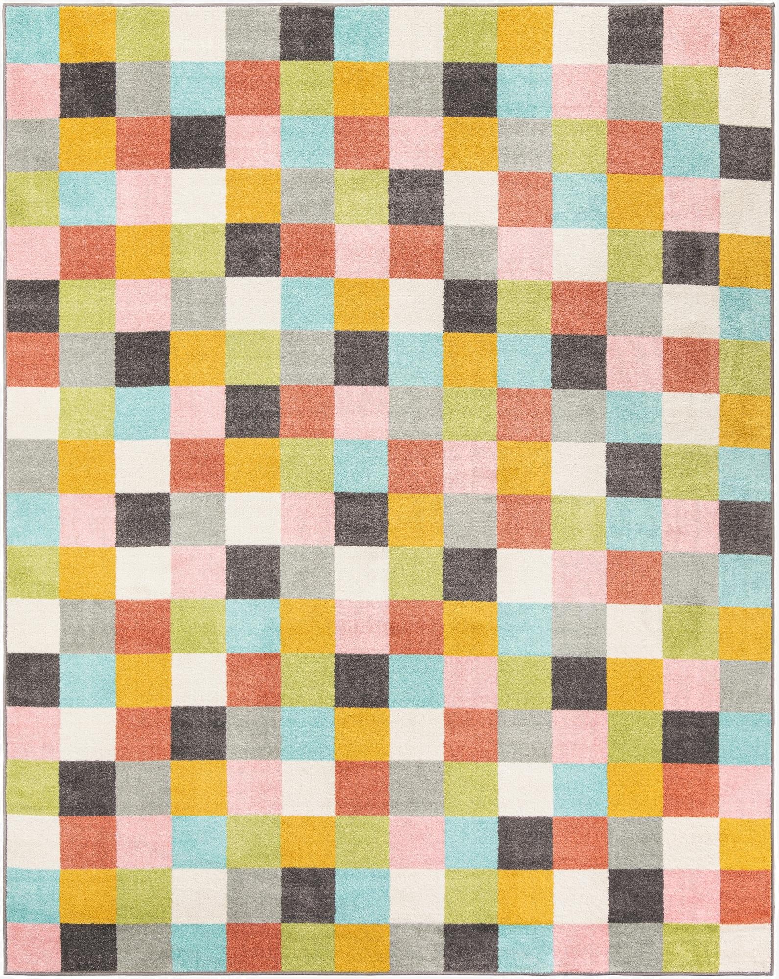 Primary image  7' 10 x 10' Checkered Whimsy Kids Rug