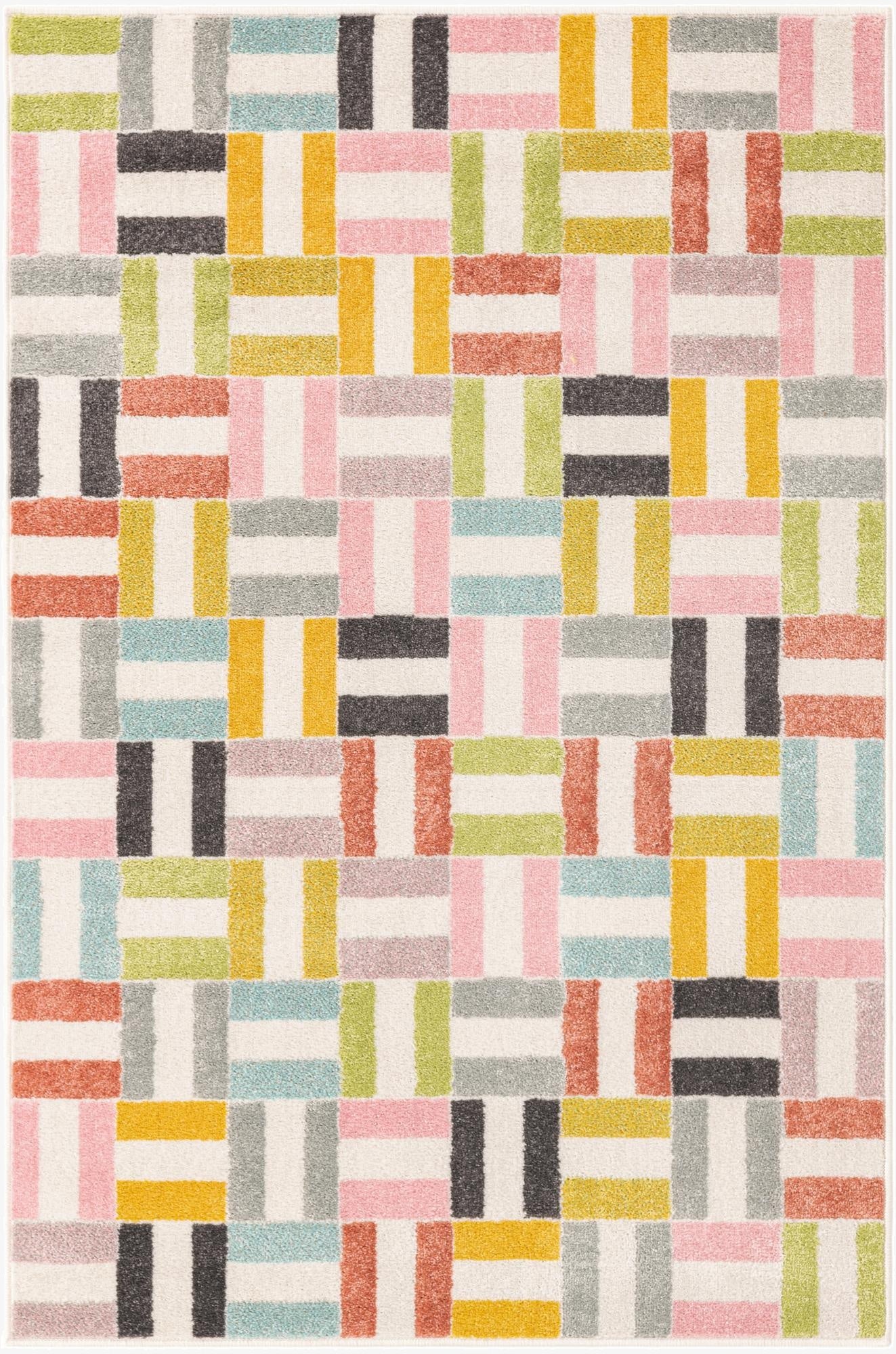 Primary image  4' x 6' Checkered Whimsy Kids Rug