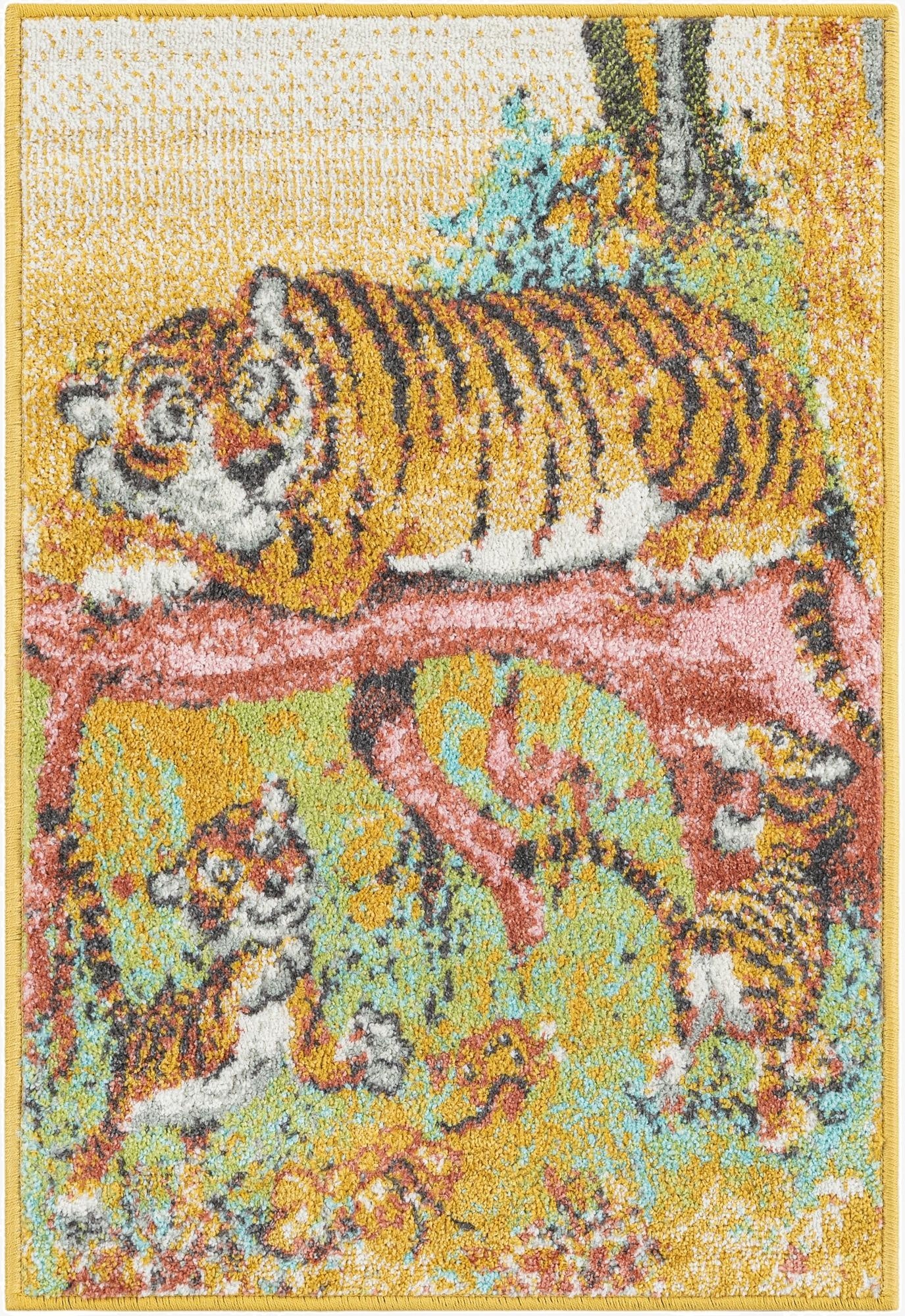  2' 2 x 3' 1 Tiger Whimsy Kids Rug