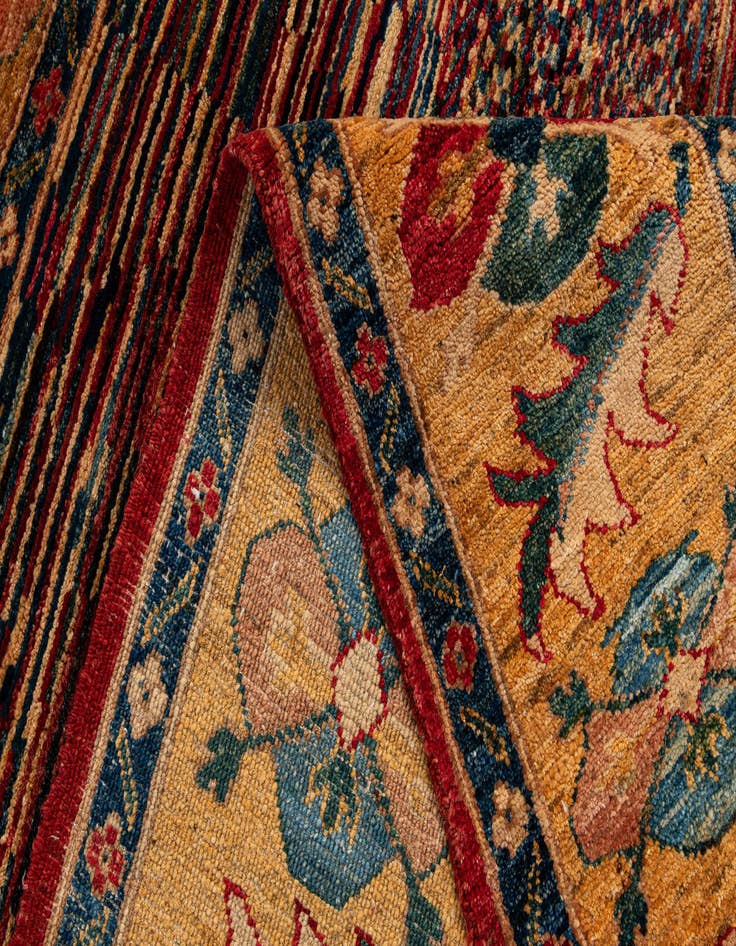 Detail image of  4' 11 x 6' 1  Hand Knotted Ziegler Wool Rug