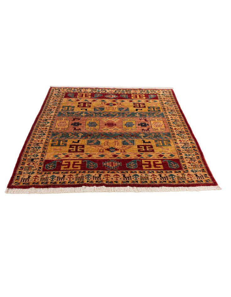 Detail image of  5' 1 x 6' 10  Hand Knotted Ziegler Wool Rug