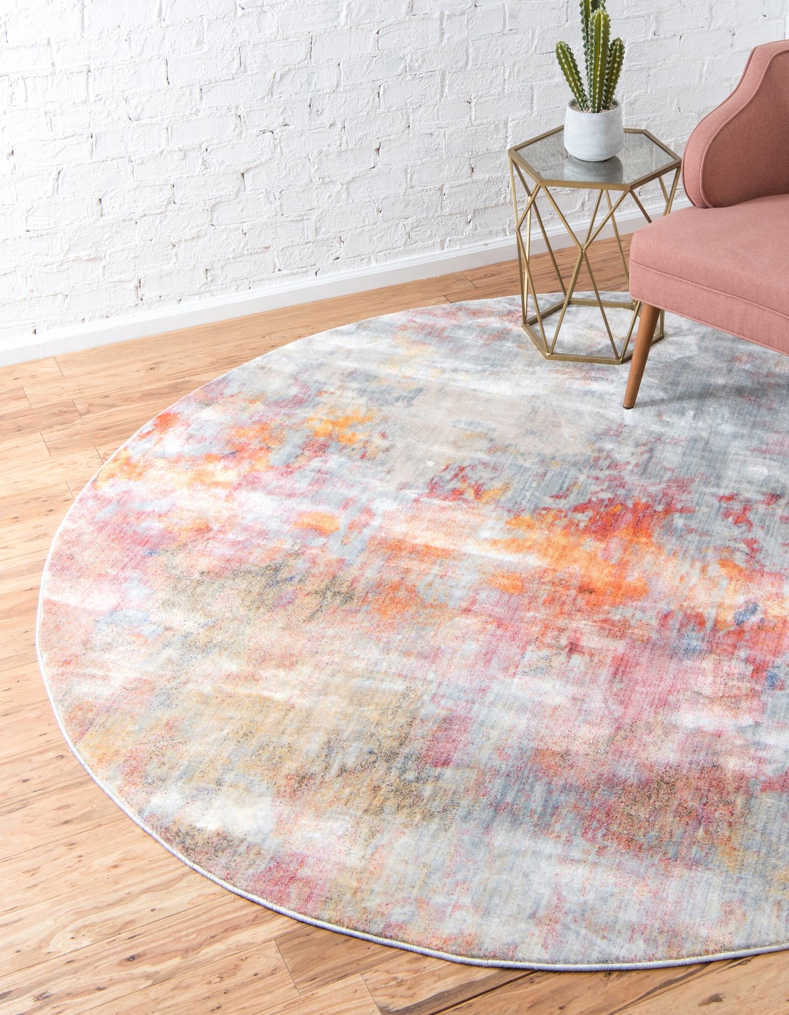 Multicolor 8' x 8' Apollo Round Rug | Rugs.com