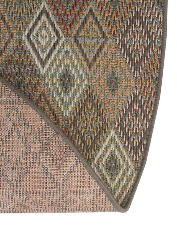 Detail image of  5' 3 x 5' 3  Washable Baja Indoor / Outdoor Round Rug