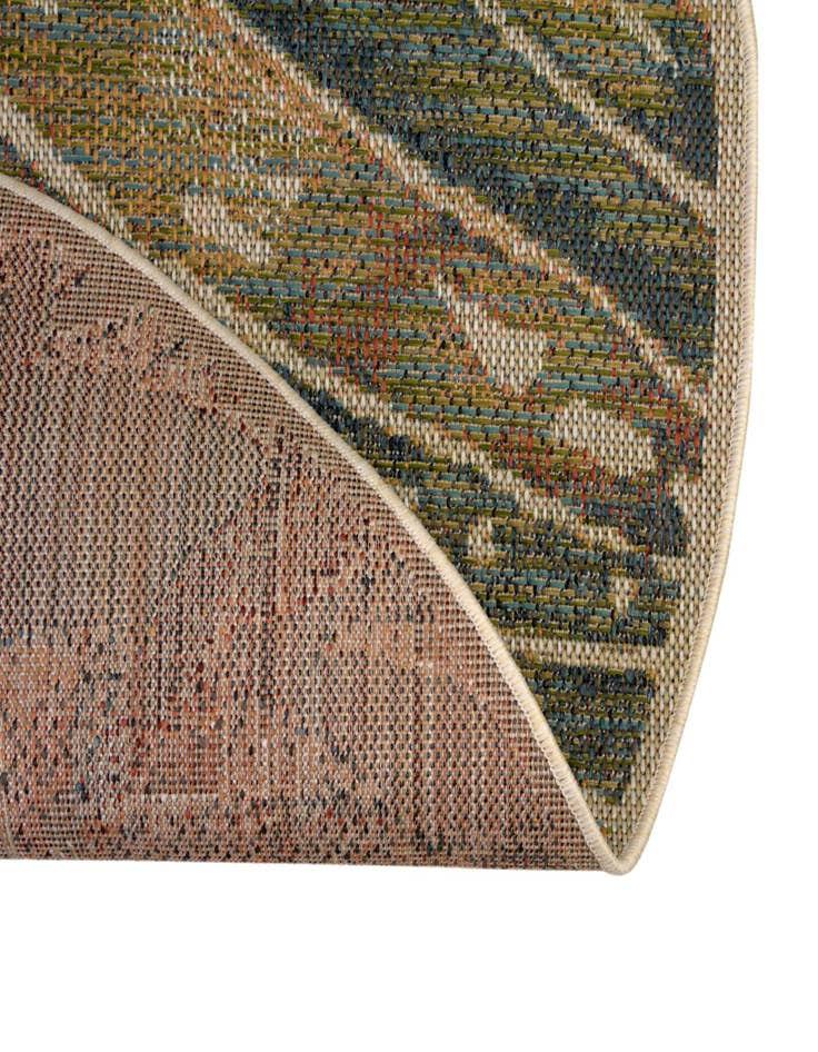 Detail image of  12' x 12'  Washable Baja Indoor / Outdoor Round Rug