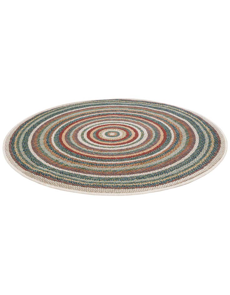 Detail image of  4' x 4'  Washable Baja Indoor / Outdoor Round Rug