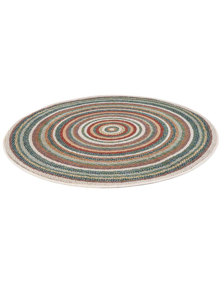 Detail image of  4' x 4'  Washable Baja Indoor / Outdoor Round Rug