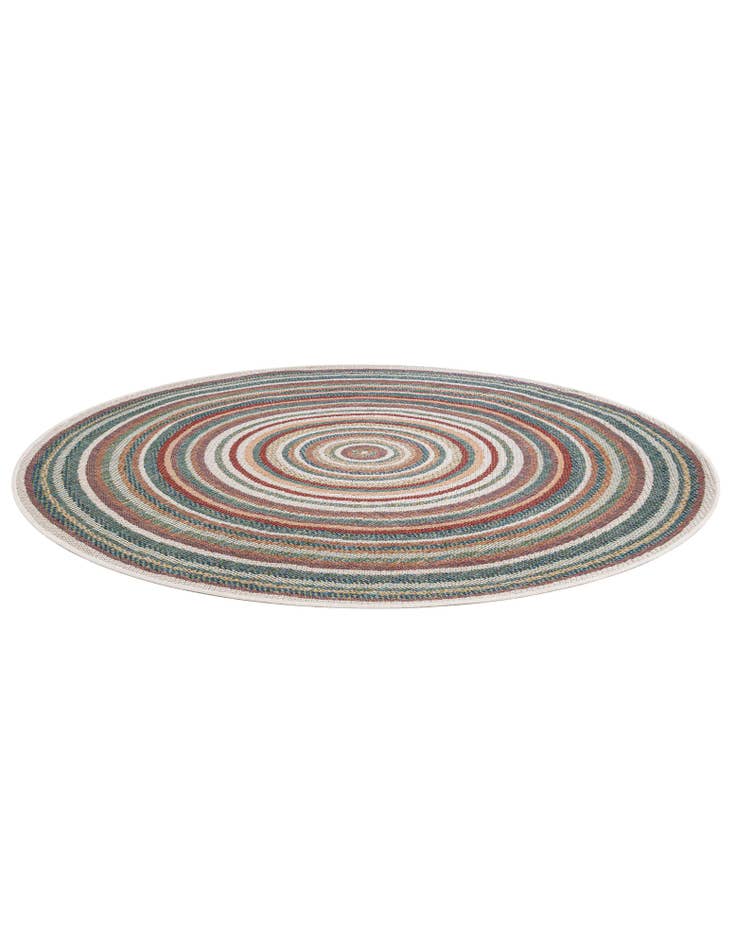 Detail image of  6' x 6'  Washable Baja Indoor / Outdoor Round Rug