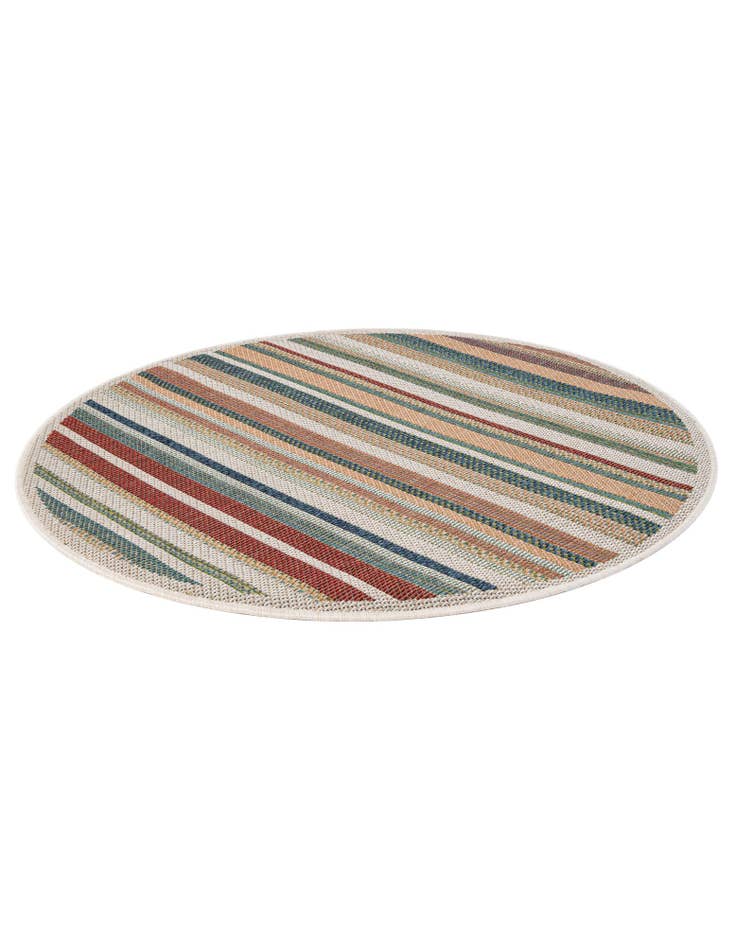 Detail image of  4' x 4'  Washable Baja Indoor / Outdoor Round Rug