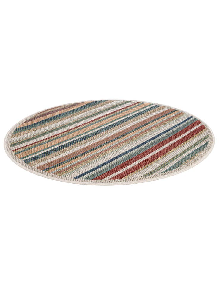 Detail image of  4' x 4'  Washable Baja Indoor / Outdoor Round Rug