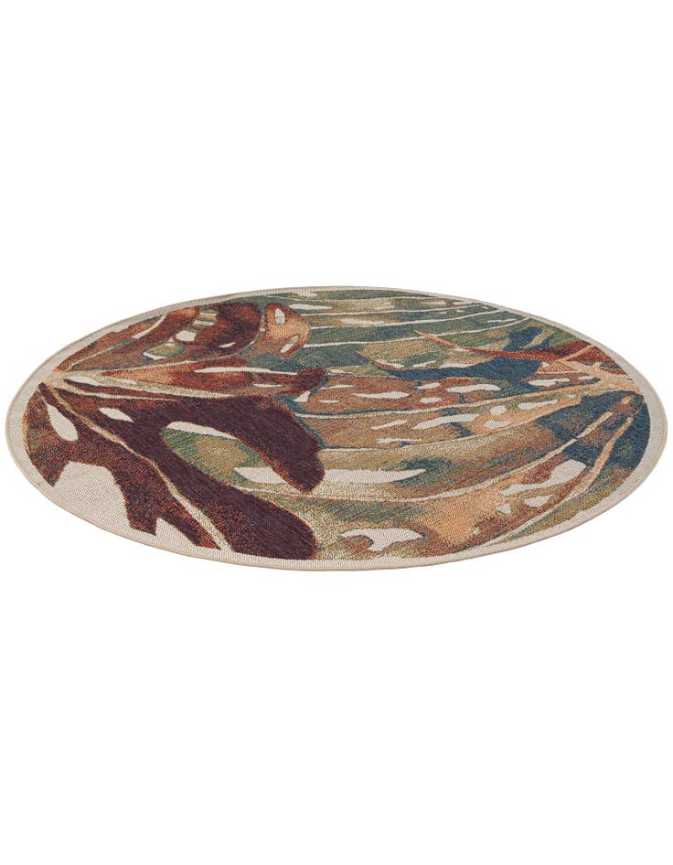 Detail image of  7' x 7'  Washable Baja Indoor / Outdoor Round Rug