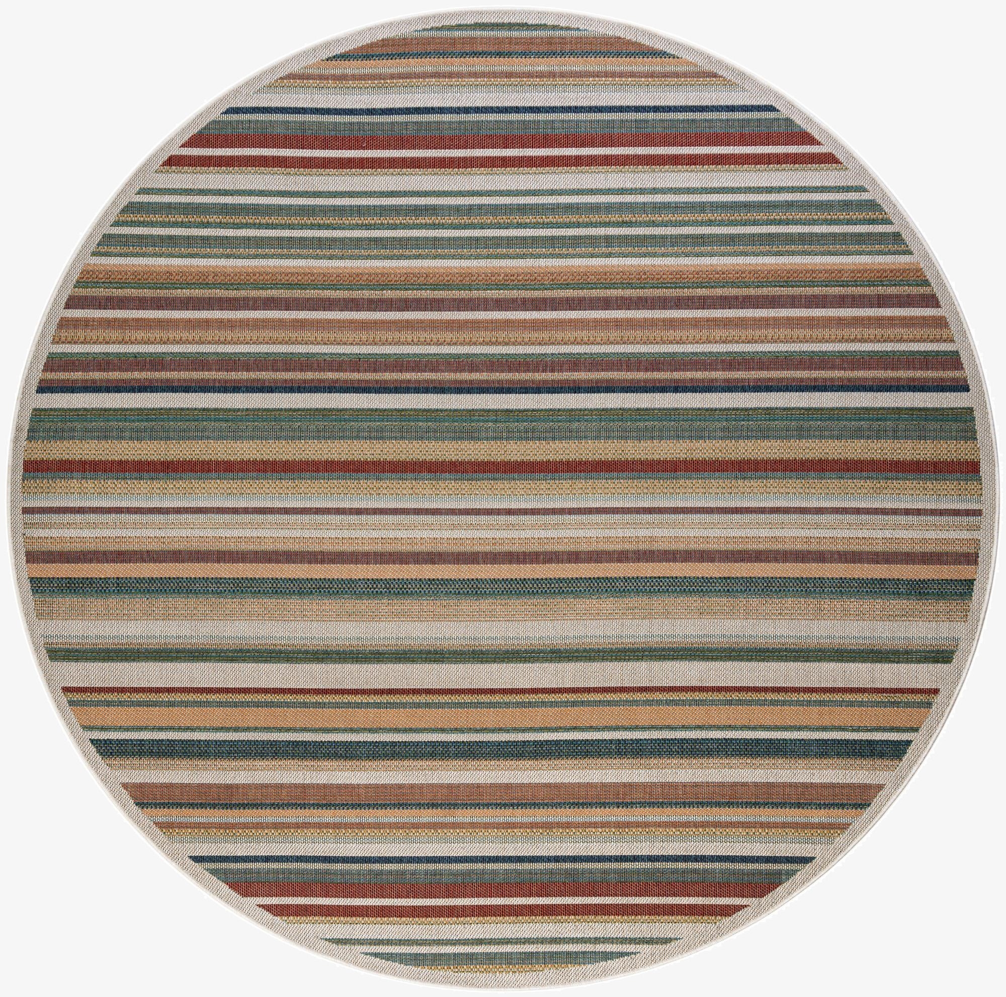  10' x 10'  Washable Baja Indoor / Outdoor Round Rug