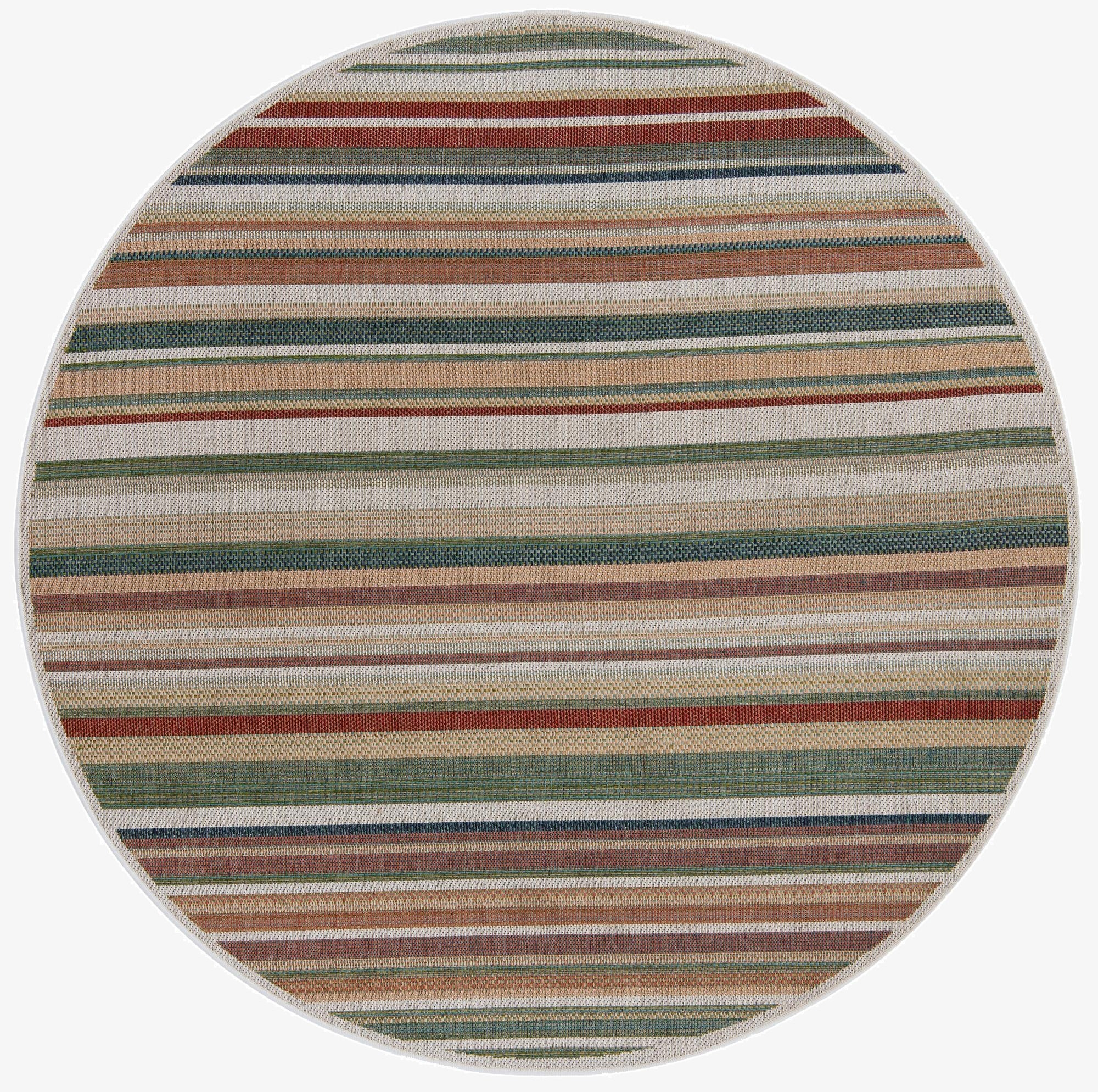  7' 10 x 7' 10  Washable Baja Indoor / Outdoor Round Rug