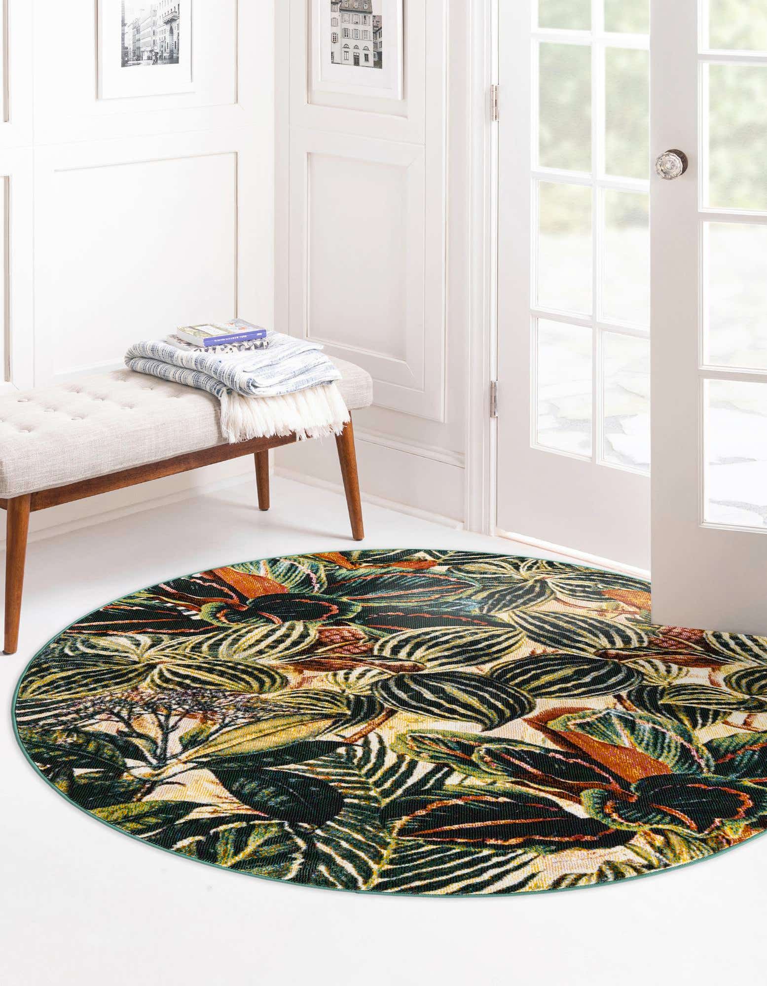 Multicolor 10' x 10' Blossom Round Rug | Rugs.com