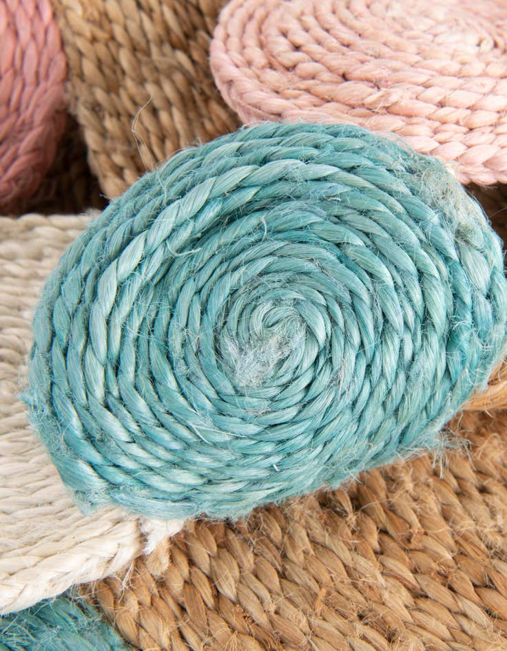Detail image of  4' 1 x 4' 1  Hand Braided Jute Round Rug