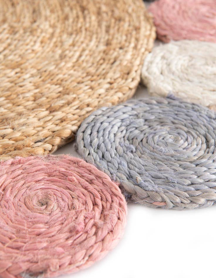 Detail image of  4' 1 x 4' 1  Hand Braided Jute Round Rug