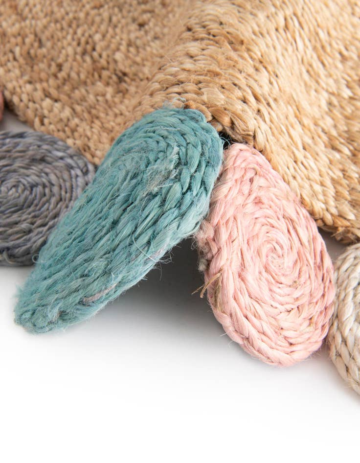 Detail image of  4' 1 x 4' 1  Hand Braided Jute Round Rug