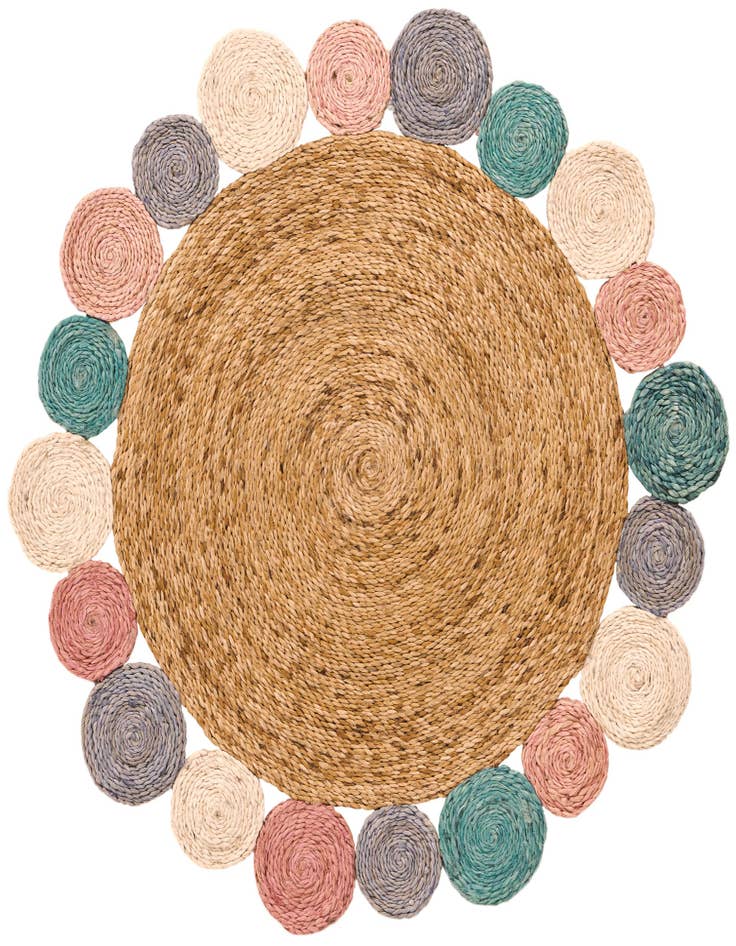 Detail image of  3' 1 x 3' 1  Hand Braided Jute Round Rug