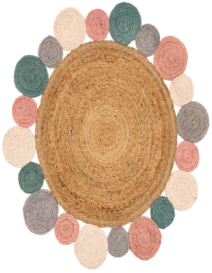 Detail image of  4' 1 x 4' 1  Hand Braided Jute Round Rug