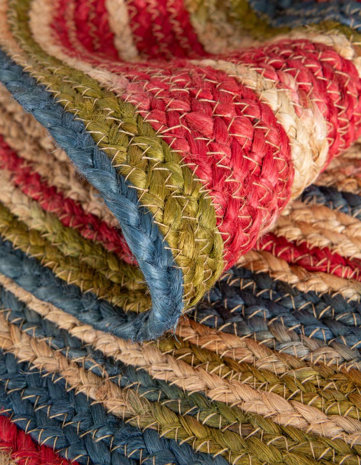 Detail image of  10' x 10'  Hand Braided Jute Round Rug
