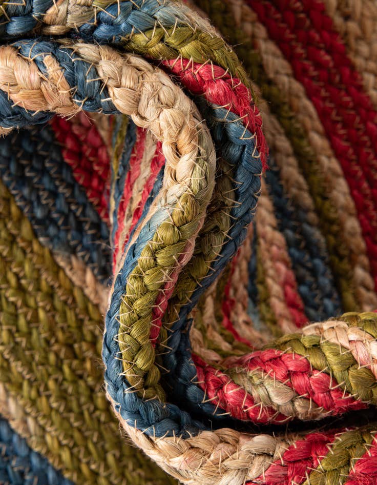 Detail image of  10' x 10'  Hand Braided Jute Round Rug