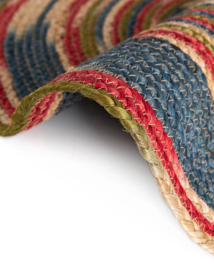 Detail image of  10' x 10'  Hand Braided Jute Round Rug