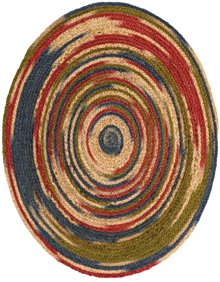 Detail image of  3' 1 x 3' 1  Hand Braided Jute Round Rug