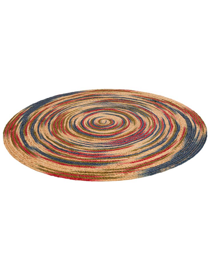 Detail image of  4' 1 x 4' 1  Hand Braided Jute Round Rug