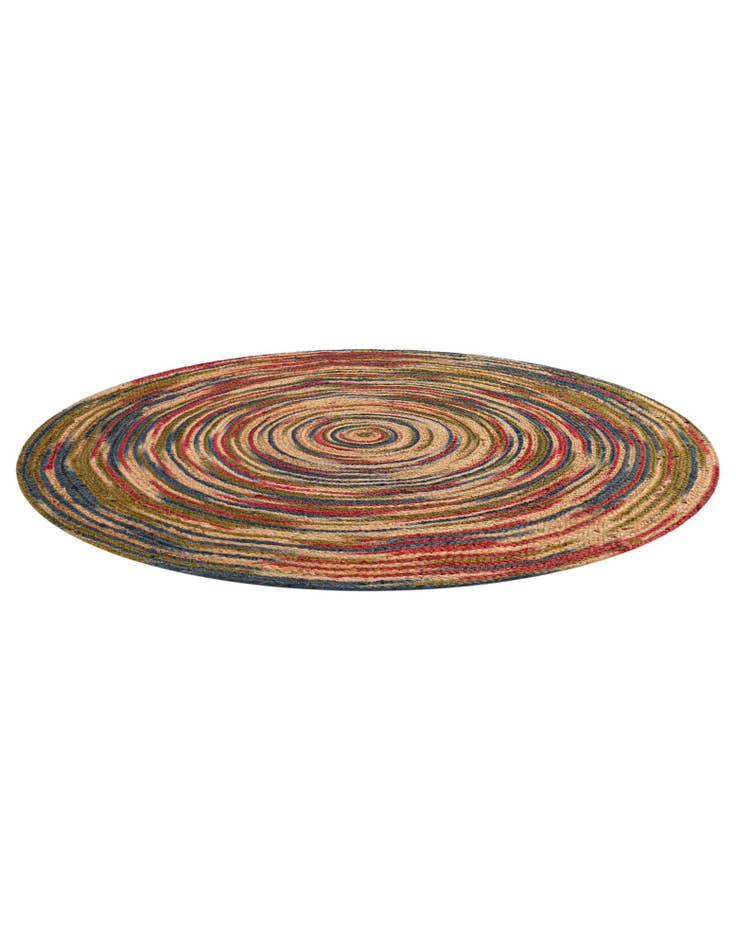 Detail image of  5' 1 x 5' 1  Hand Braided Jute Round Rug