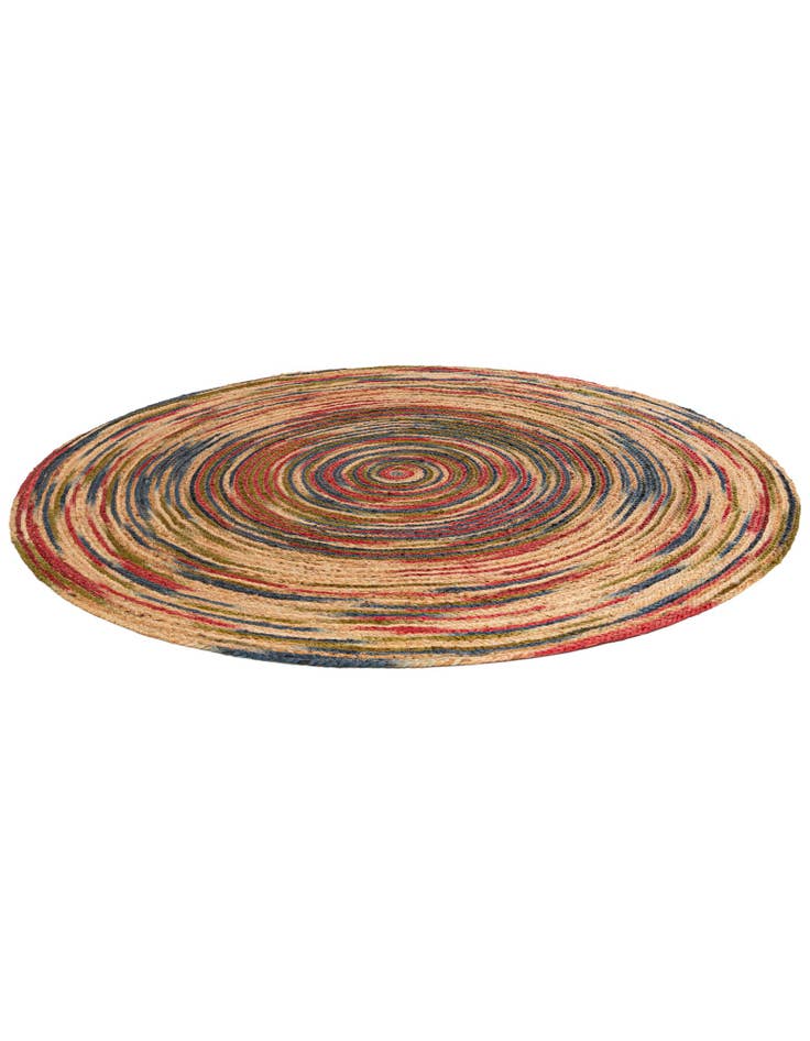 Detail image of  6' 1 x 6' 1  Hand Braided Jute Round Rug