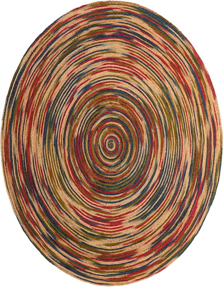 Detail image of  7' 10 x 7' 10  Hand Braided Jute Round Rug