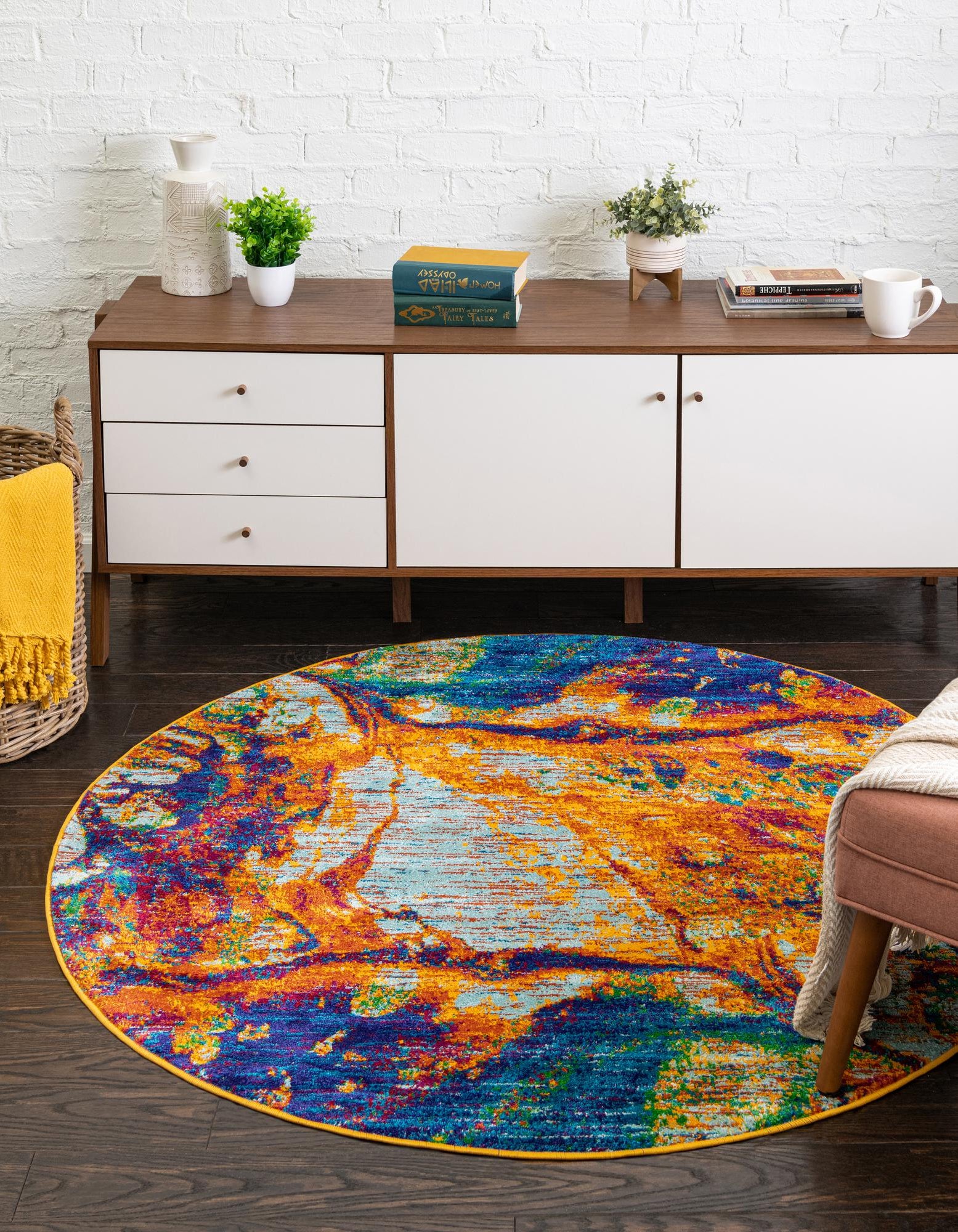 Multicolor 10' x 10' Calypso Round Rug | Rugs.com