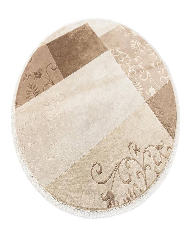 Detail image of  6' 6 x 6' 6  Hand Knotted Darya Wool Round Rug