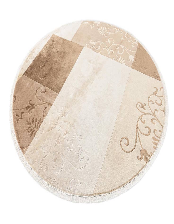 Detail image of  6' 6 x 6' 6  Hand Knotted Darya Wool Round Rug