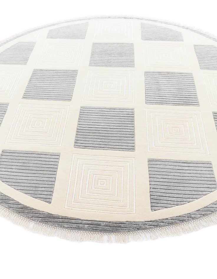 Detail image of  6' 5 x 6' 5  Hand Knotted Darya Wool Round Rug