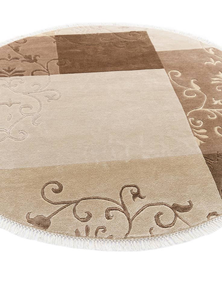 Detail image of  5' x 5'  Hand Knotted Darya Wool Round Rug