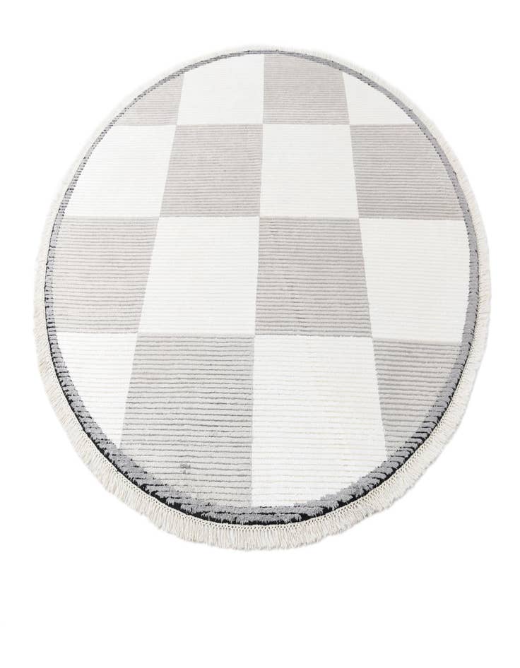 Detail image of  6' 3 x 6' 3  Hand Knotted Darya Wool Round Rug