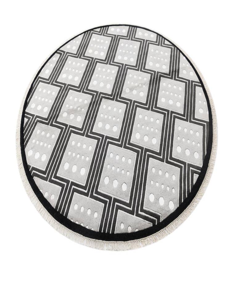 Detail image of  6' 5 x 6' 5  Hand Knotted Darya Wool Round Rug