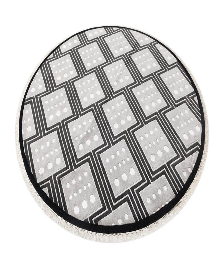 Detail image of  6' 5 x 6' 5  Hand Knotted Darya Wool Round Rug