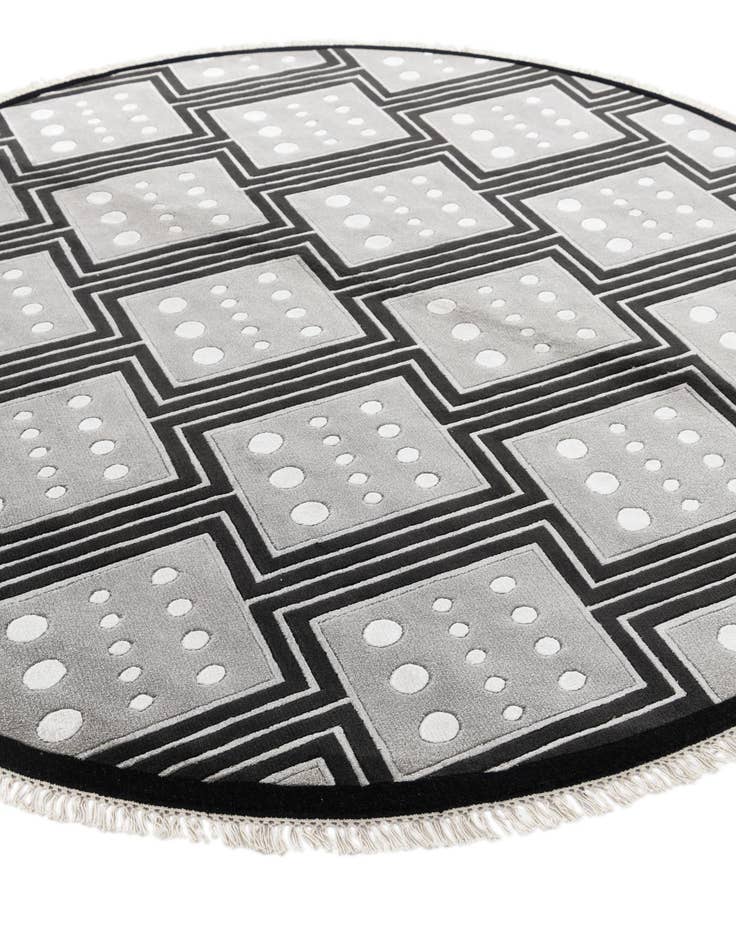 Detail image of  6' 5 x 6' 5  Hand Knotted Darya Wool Round Rug