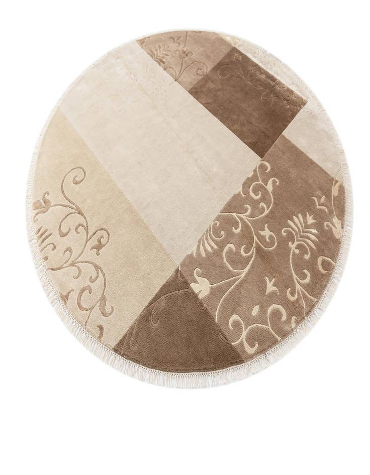 Detail image of  6' 7 x 6' 7  Hand Knotted Darya Wool Round Rug